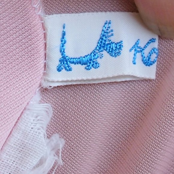 vtg 60s KOMA Pink Nylon Chiffon Babydoll Short Empire Chemise Nightgown Lace M - Picture 11 of 11